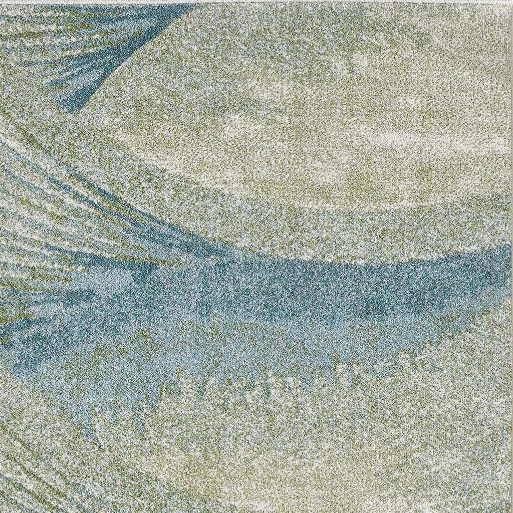 5' X 8' Beige Blue And Sage Abstract Area Rug Homeroots Home Decor