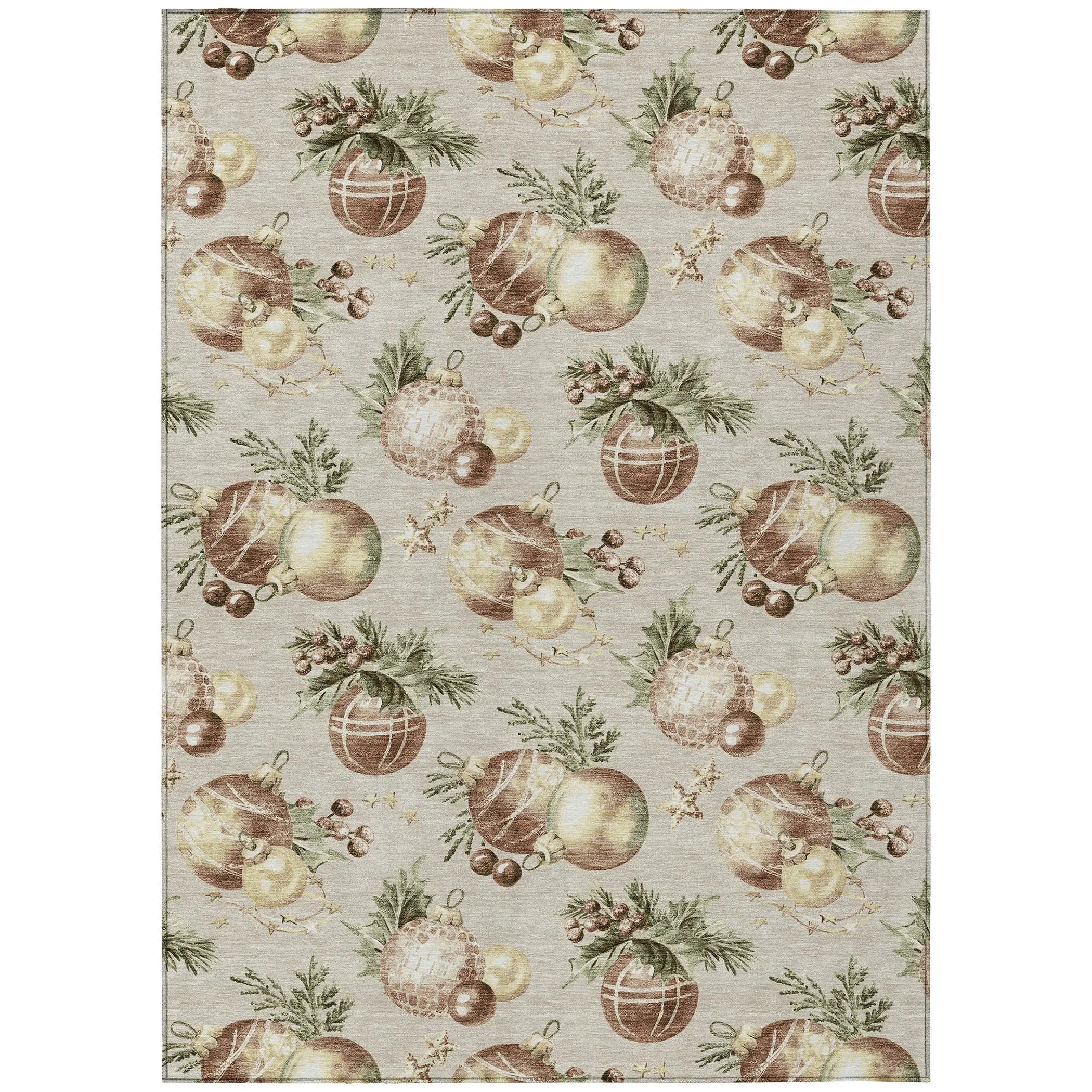 5' X 8' Beige Brown And Ivory Stars Washable Indoor Outdoor Area Rug Homeroots Outdoor