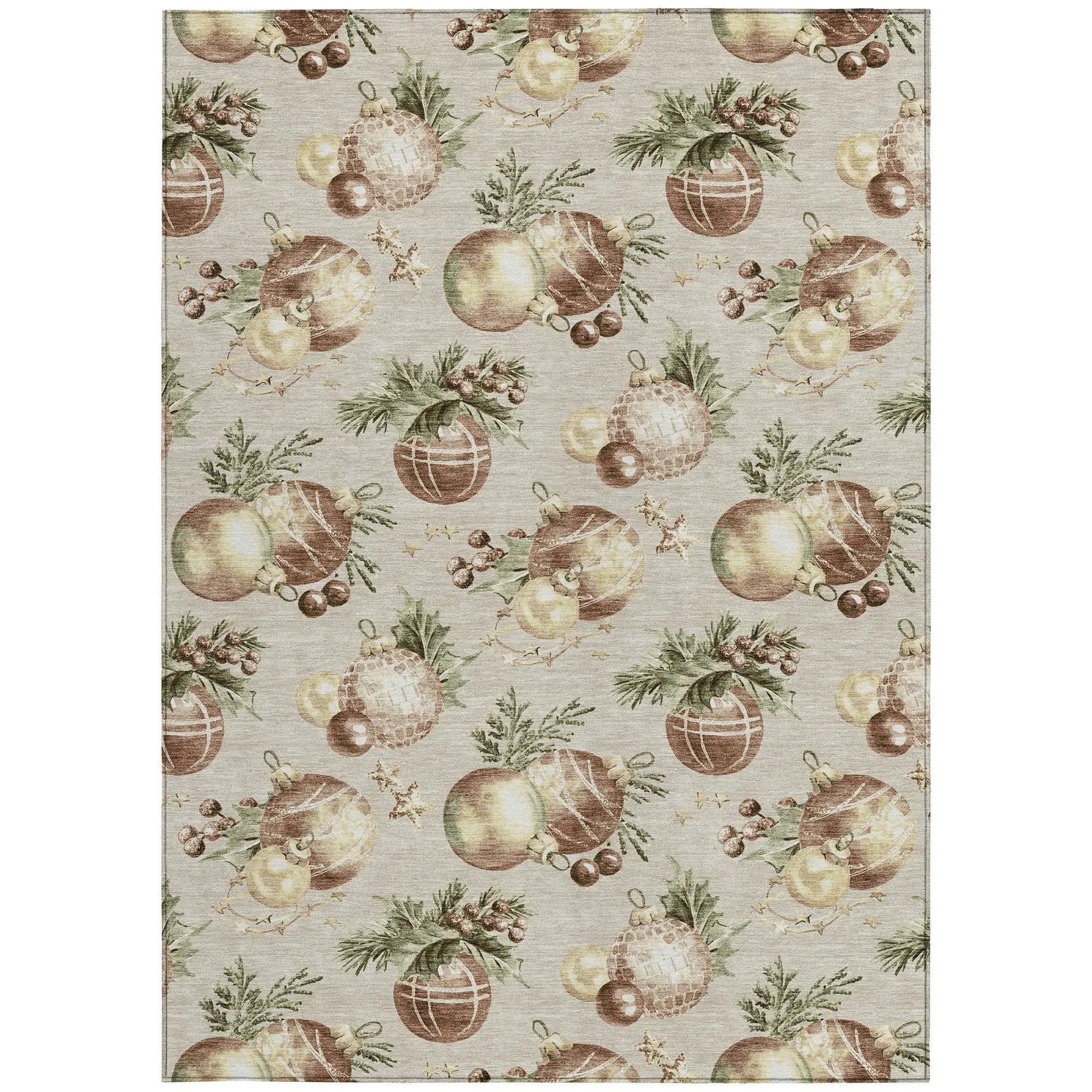5' X 8' Beige Brown And Ivory Stars Washable Indoor Outdoor Area Rug Homeroots Outdoor