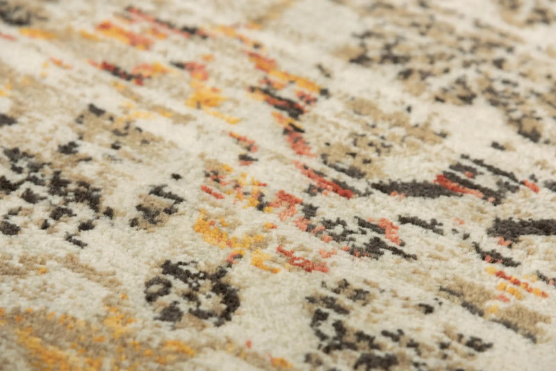 5' X 8' Beige Brown Apricot And Ivory New Zealand Lambs Wool Oriental Hand Carved Handmade Area Rug Homeroots Home Decor