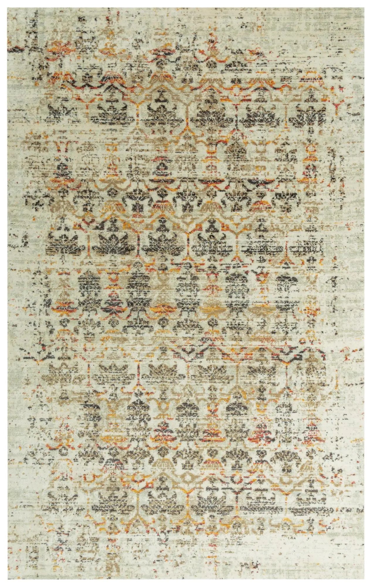 5' X 8' Beige Brown Apricot And Ivory New Zealand Lambs Wool Oriental Hand Carved Handmade Area Rug Homeroots Home Decor