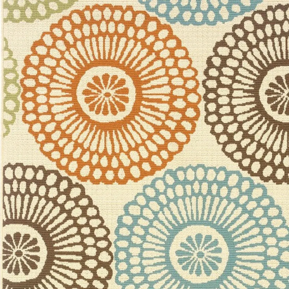 5' X 8' Beige Indoor Outdoor Area Rug Homeroots Outdoor