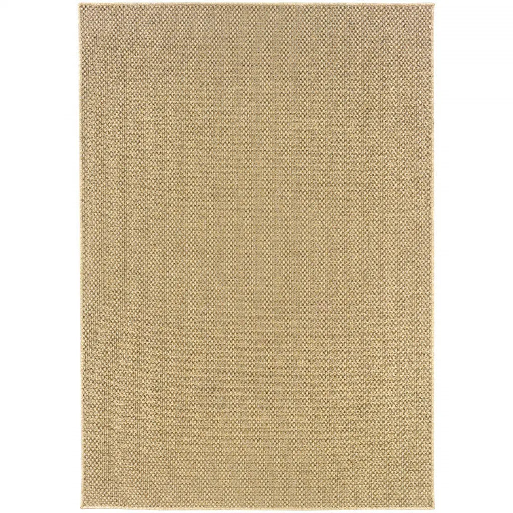 5' X 8' Beige Indoor Outdoor Area Rug Homeroots Outdoor