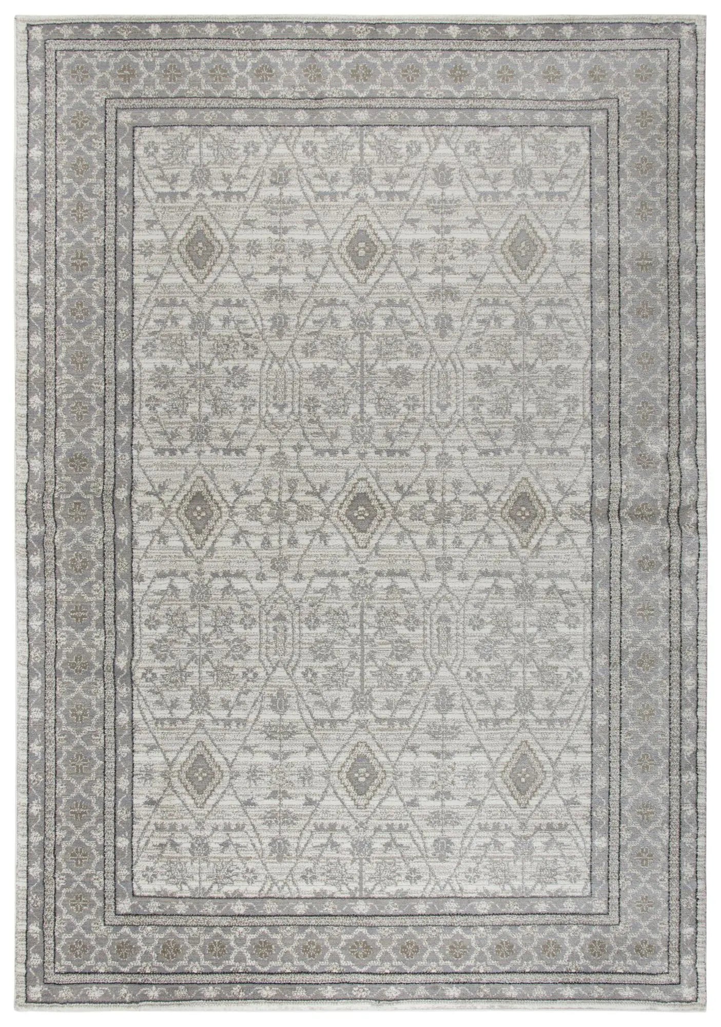 5' X 8' Beige Taupe Tan Gray And Cream Oriental Area Rug Homeroots Home Decor