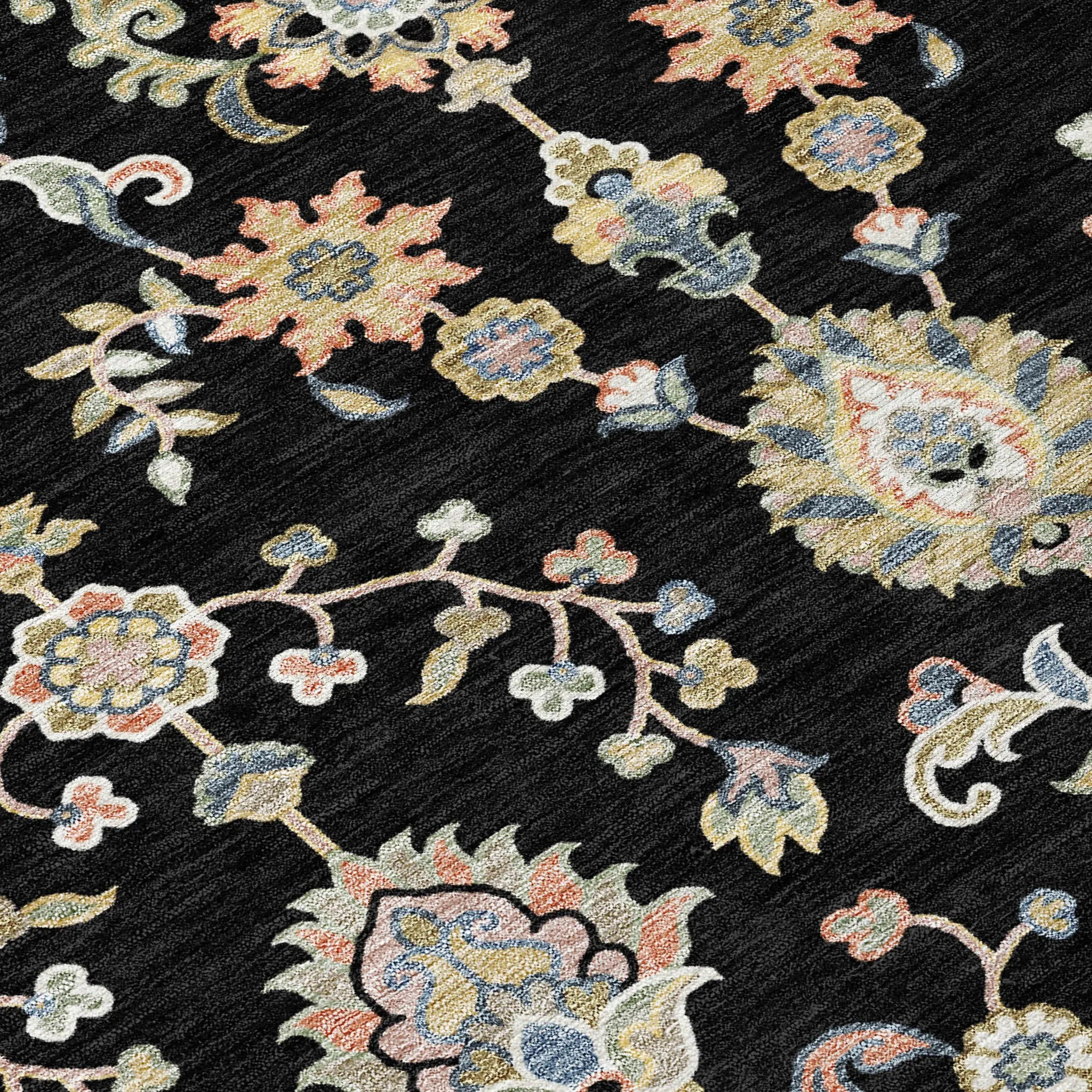 5' X 8' Black And Beige Abstract Washable Indoor Outdoor Area Rug Homeroots Outdoor
