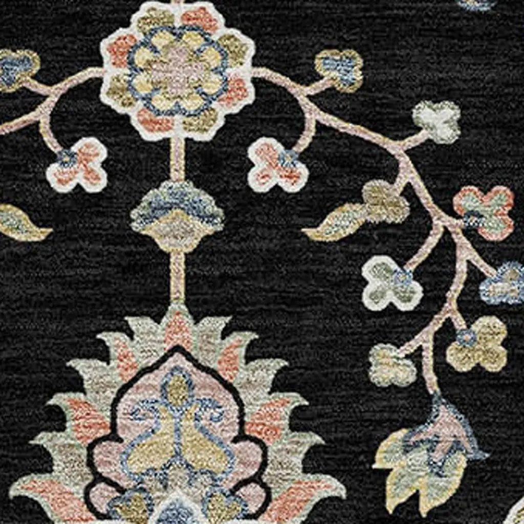 5' X 8' Black And Beige Abstract Washable Indoor Outdoor Area Rug Homeroots Outdoor
