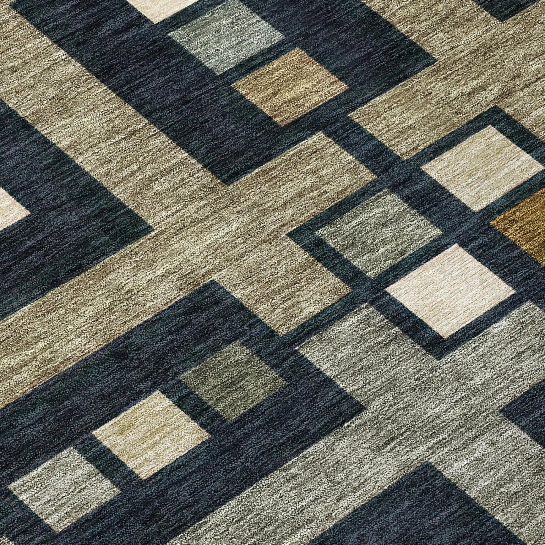 5' X 8' Black And Beige Geometric Washable Indoor Outdoor Area Rug Homeroots Outdoor