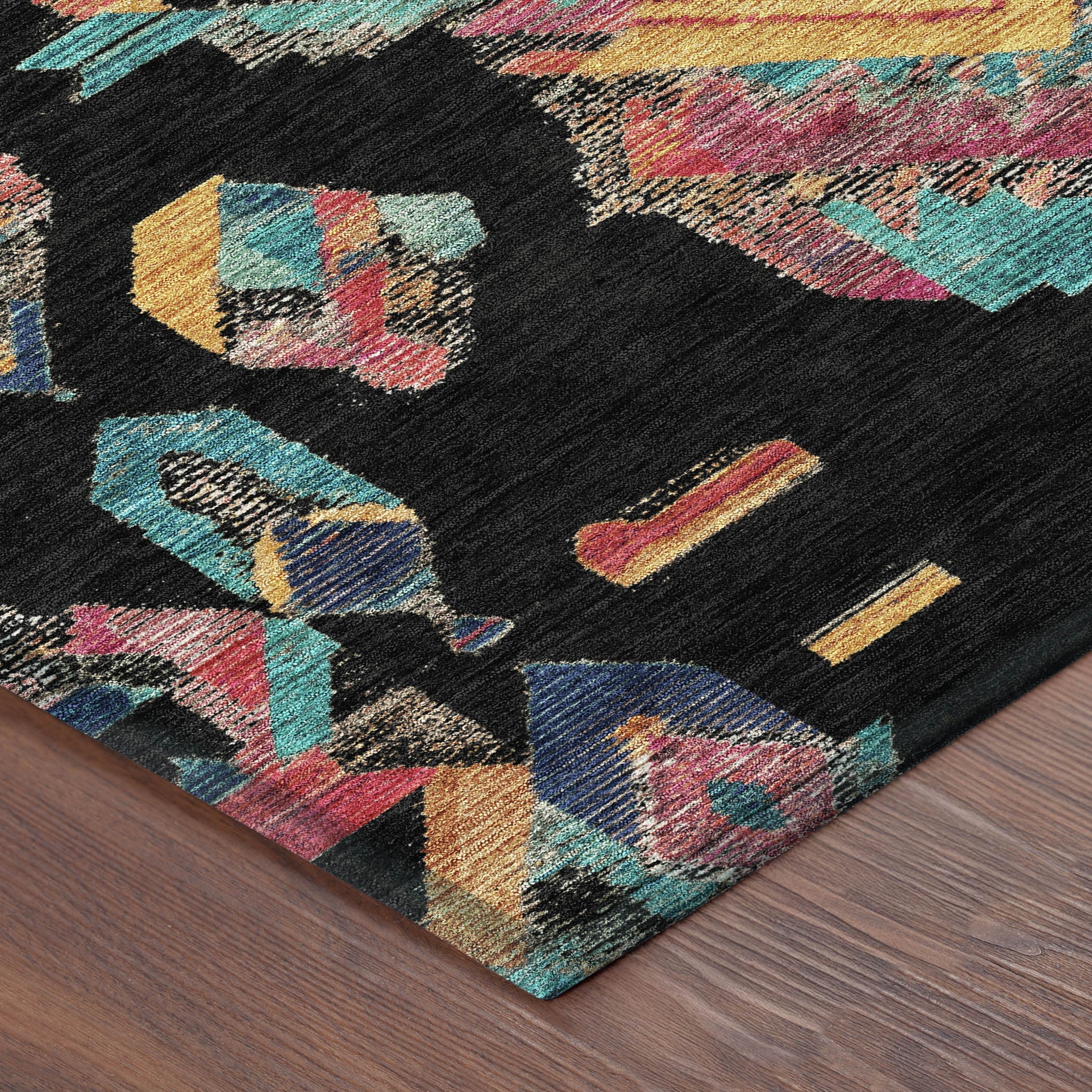 5' X 8' Black And Beige Tribal Washable Indoor Outdoor Area Rug Homeroots Outdoor