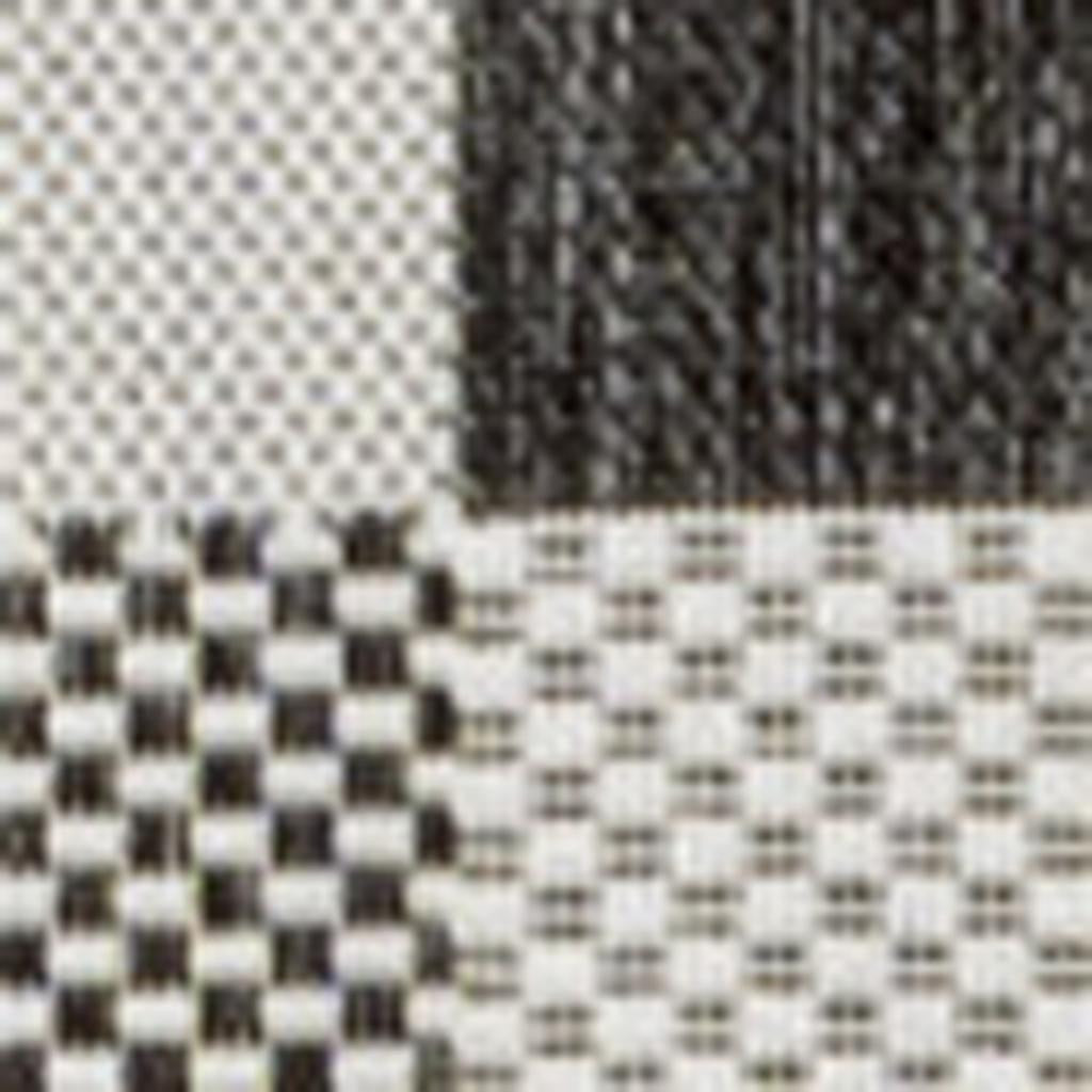 5' X 8' Black And Cream Geometric Indoor Outdoor Area Rug - GreatEagleInc