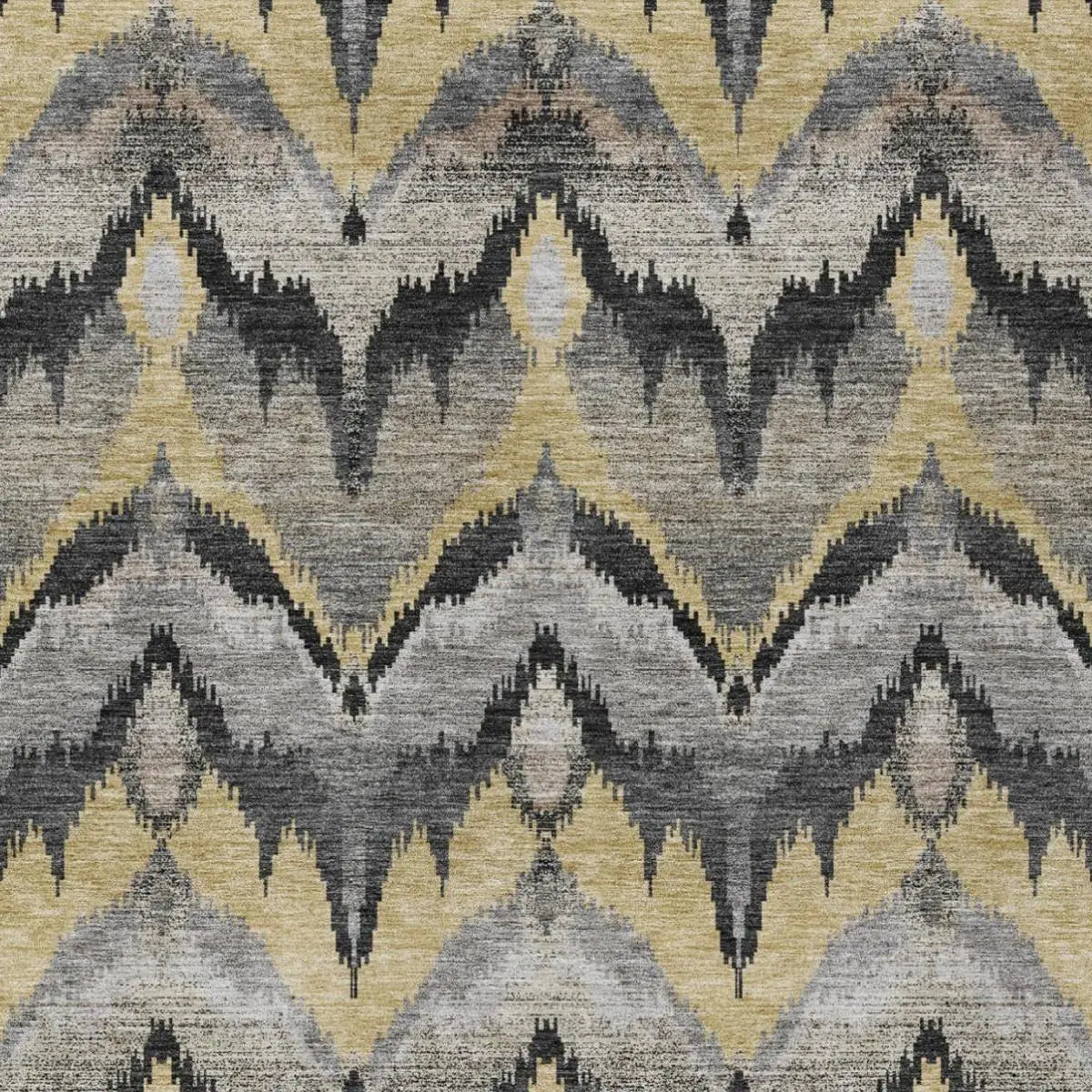 5' X 8' Black And Graphite Abstract Washable Indoor Outdoor Area Rug Homeroots Outdoor