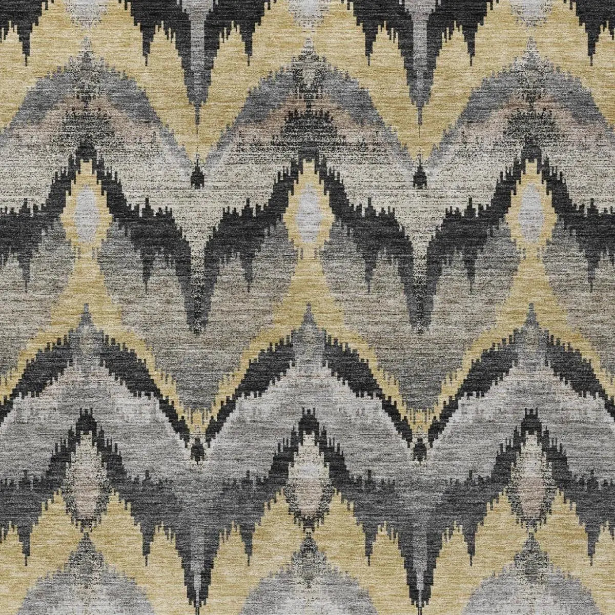 5' X 8' Black And Graphite Abstract Washable Indoor Outdoor Area Rug Homeroots Outdoor