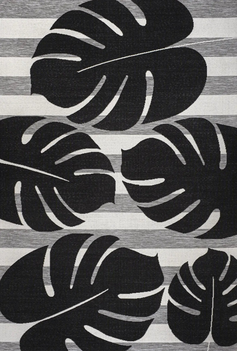 5' X 8' Black And Gray Floral Indoor Outdoor Area Rug Homeroots Outdoor