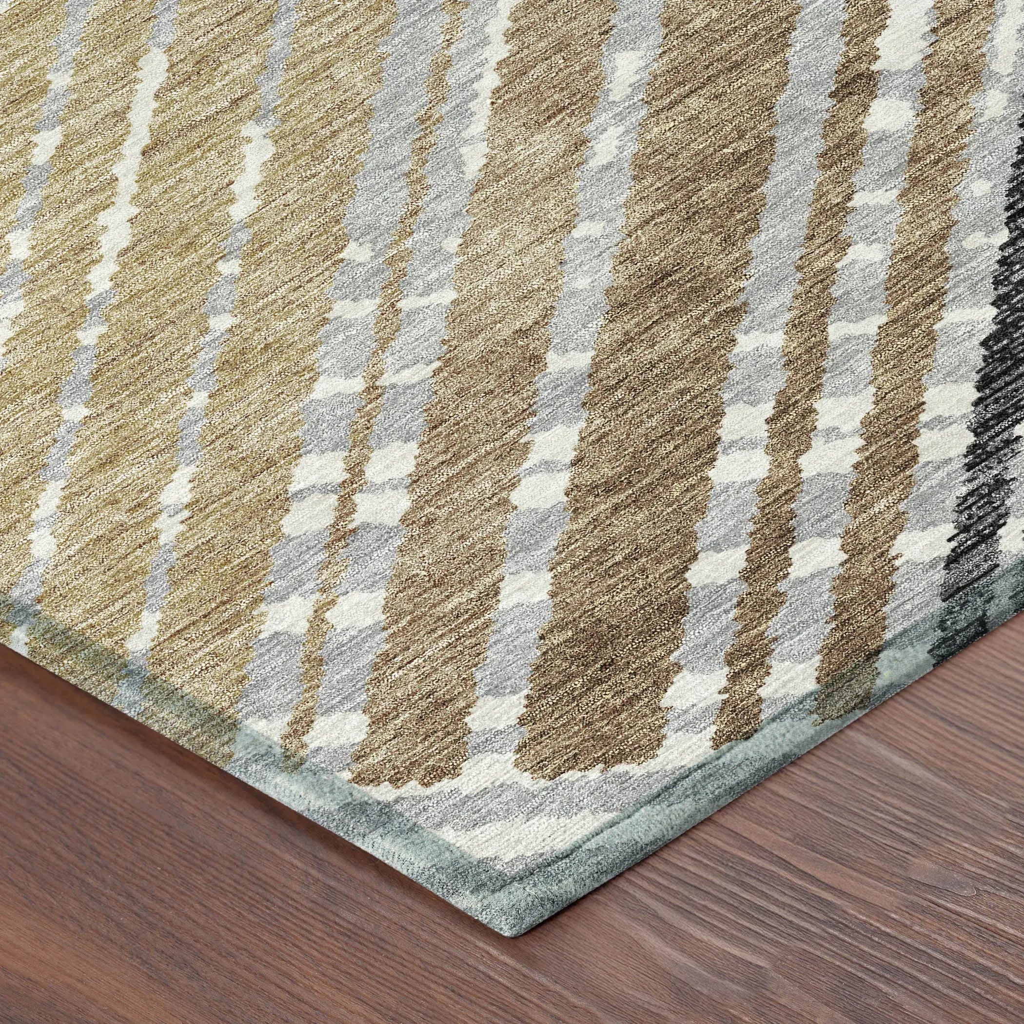 5' X 8' Black And Gray Geometric Washable Indoor Outdoor Area Rug Homeroots Outdoor