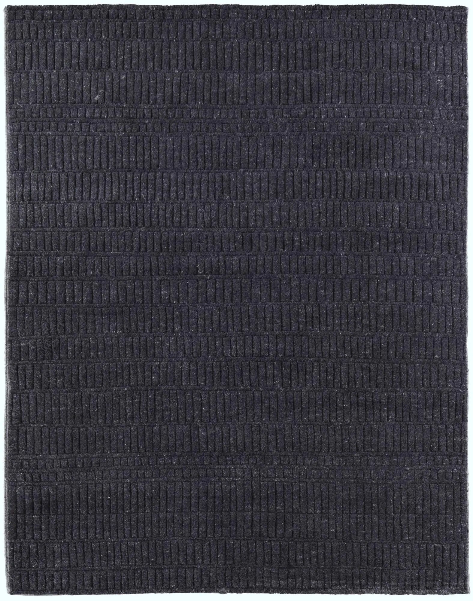 5' X 8' Black And Gray Wool Hand Knotted Area Rug Homeroots Home Decor