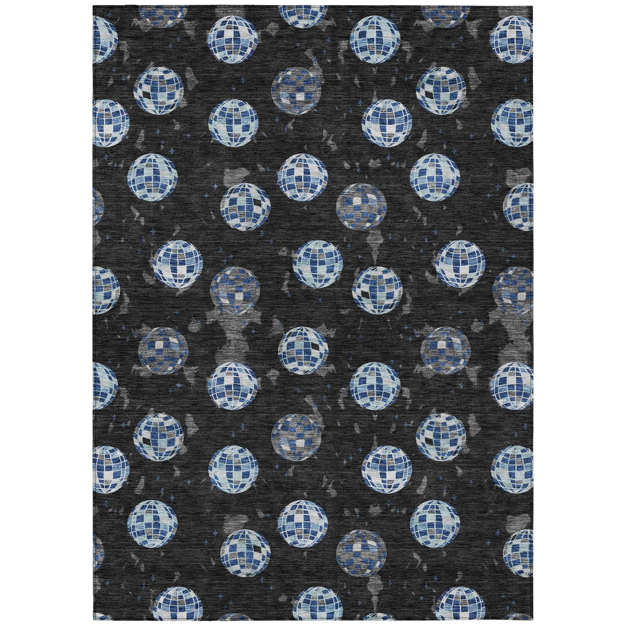 5' X 8' Black And Red Geometric Washable Indoor Outdoor Area Rug Homeroots Outdoor