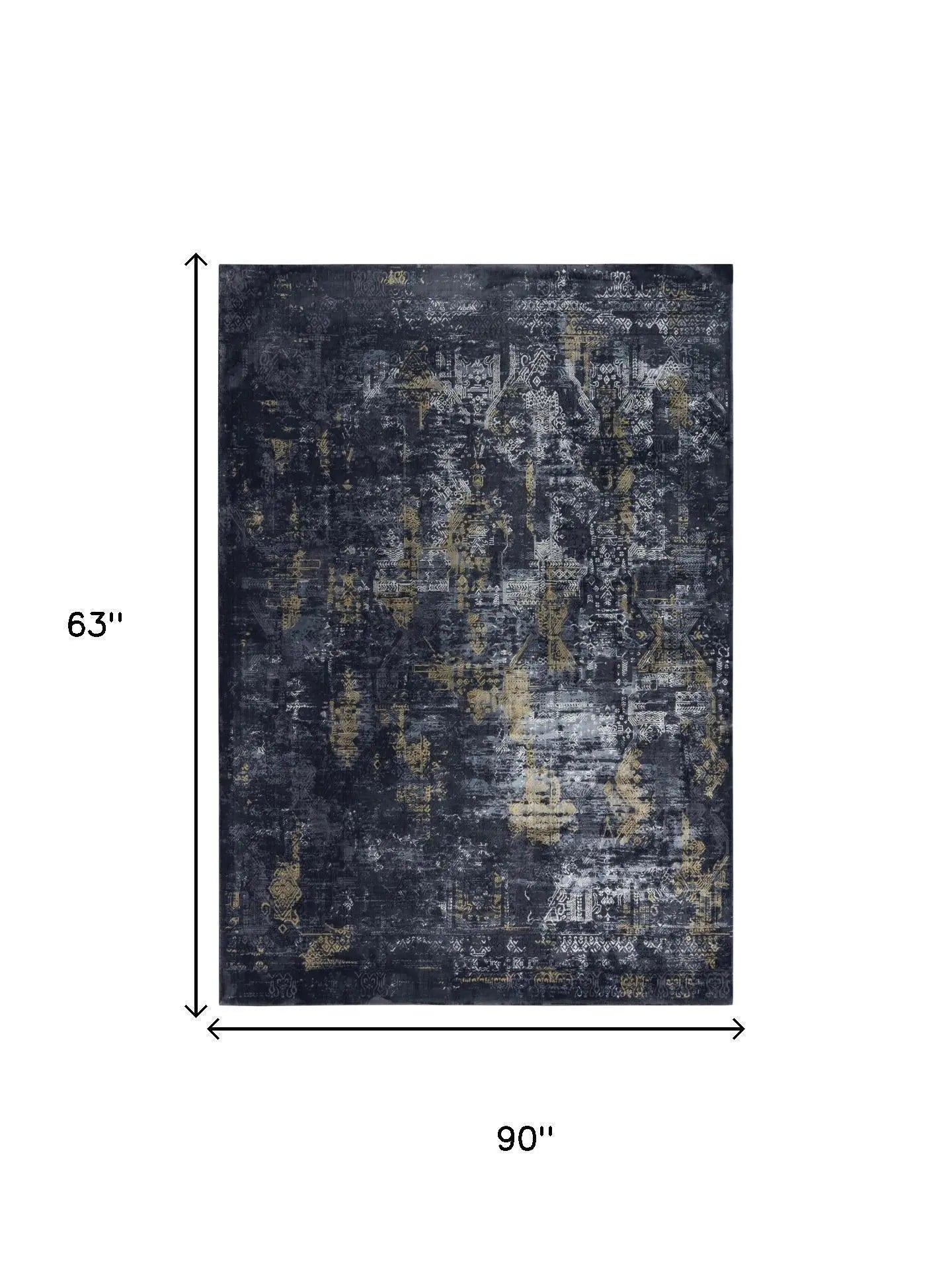5' X 8' Black Gray Beige And Ivory Abstract Area Rug Homeroots Home Decor