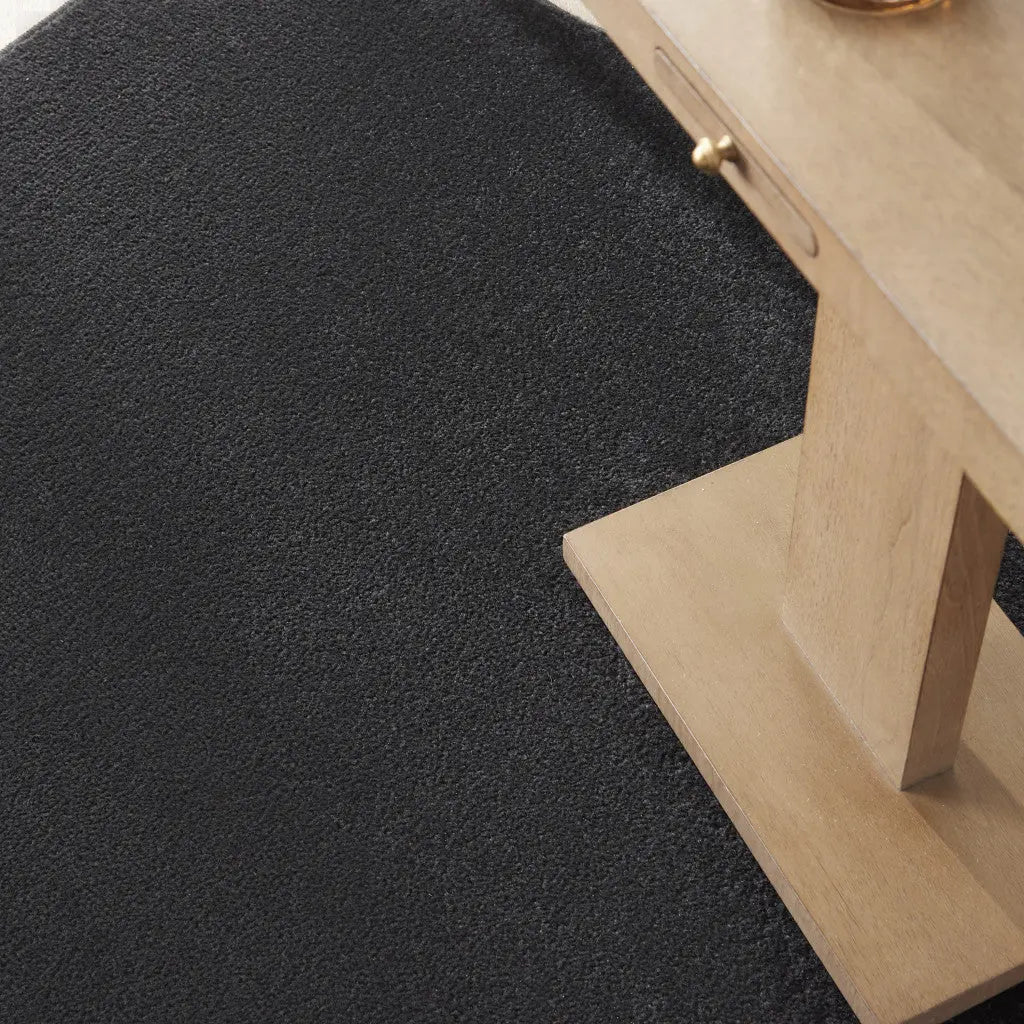 5' X 8' Black Power Loom Area Rug Homeroots Outdoor