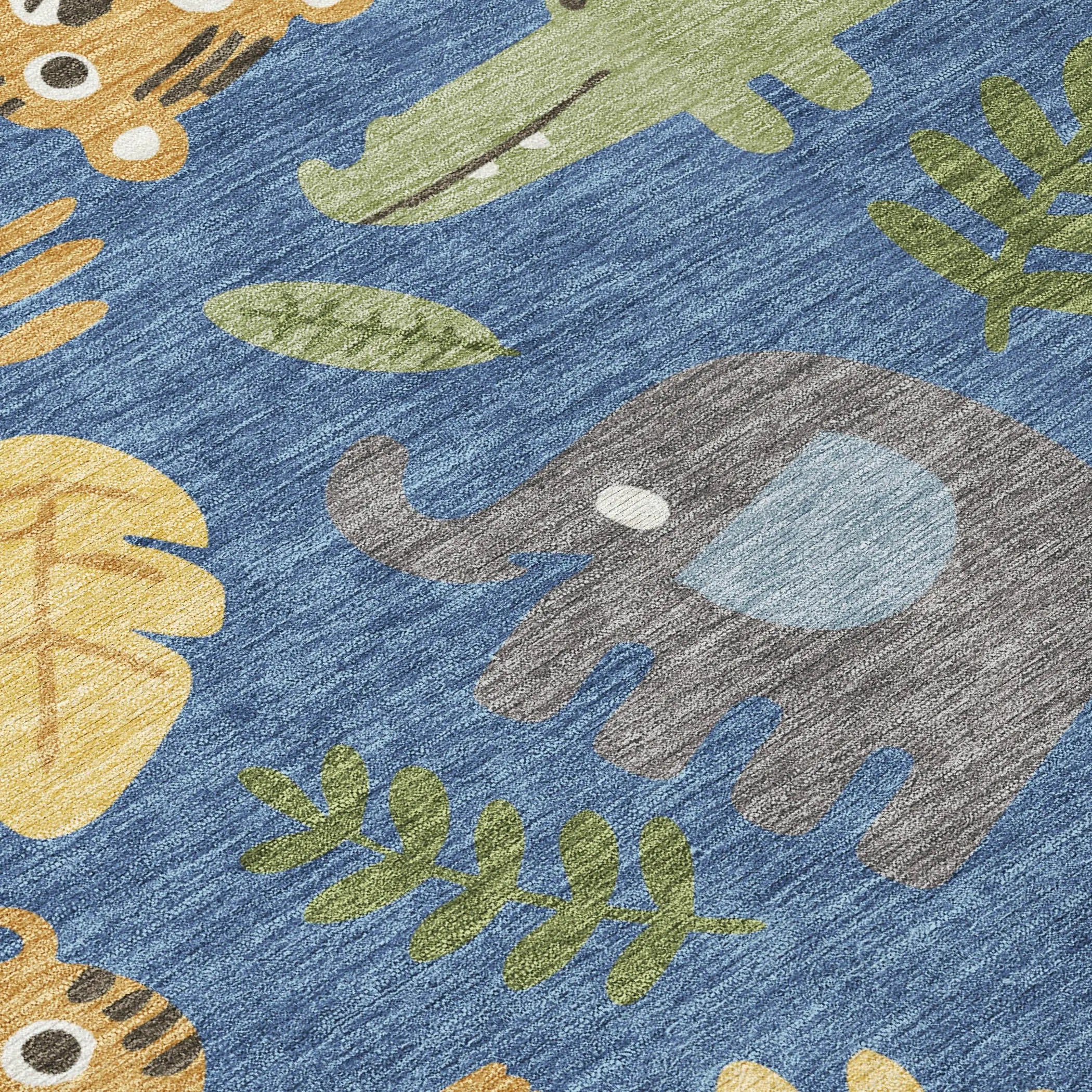 5' X 8' Blue And Beige Abstract Washable Indoor Outdoor Area Rug Homeroots Outdoor