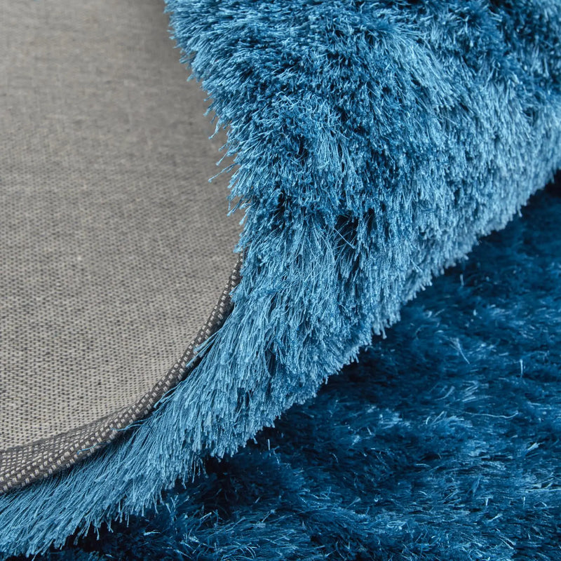 5' X 8' Blue And Black Shag Hand Tufted Area Rug Homeroots Home Decor