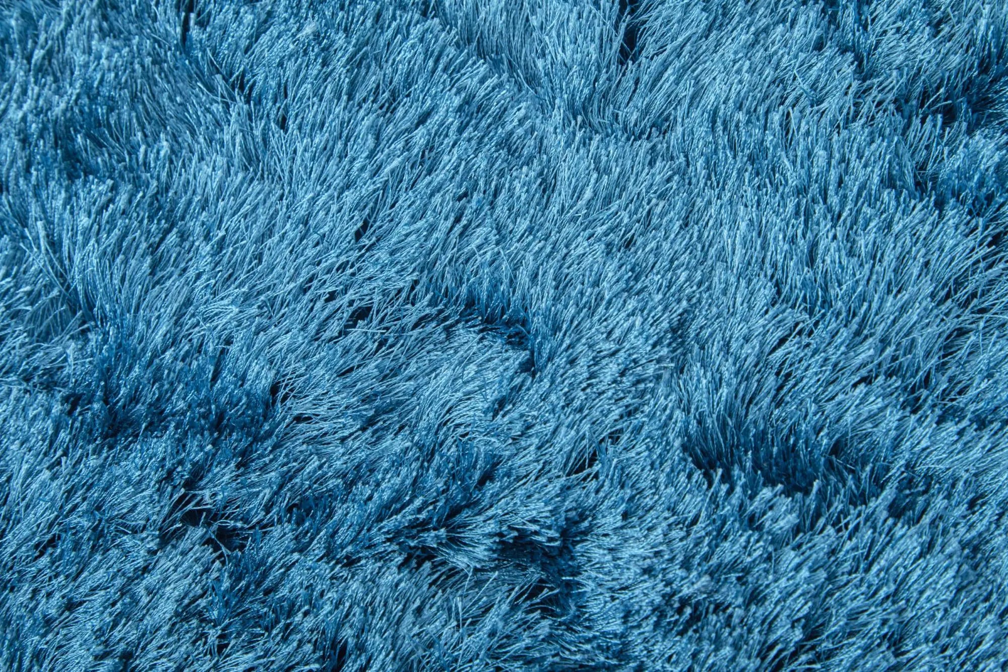 5' X 8' Blue And Black Shag Hand Tufted Area Rug Homeroots Home Decor