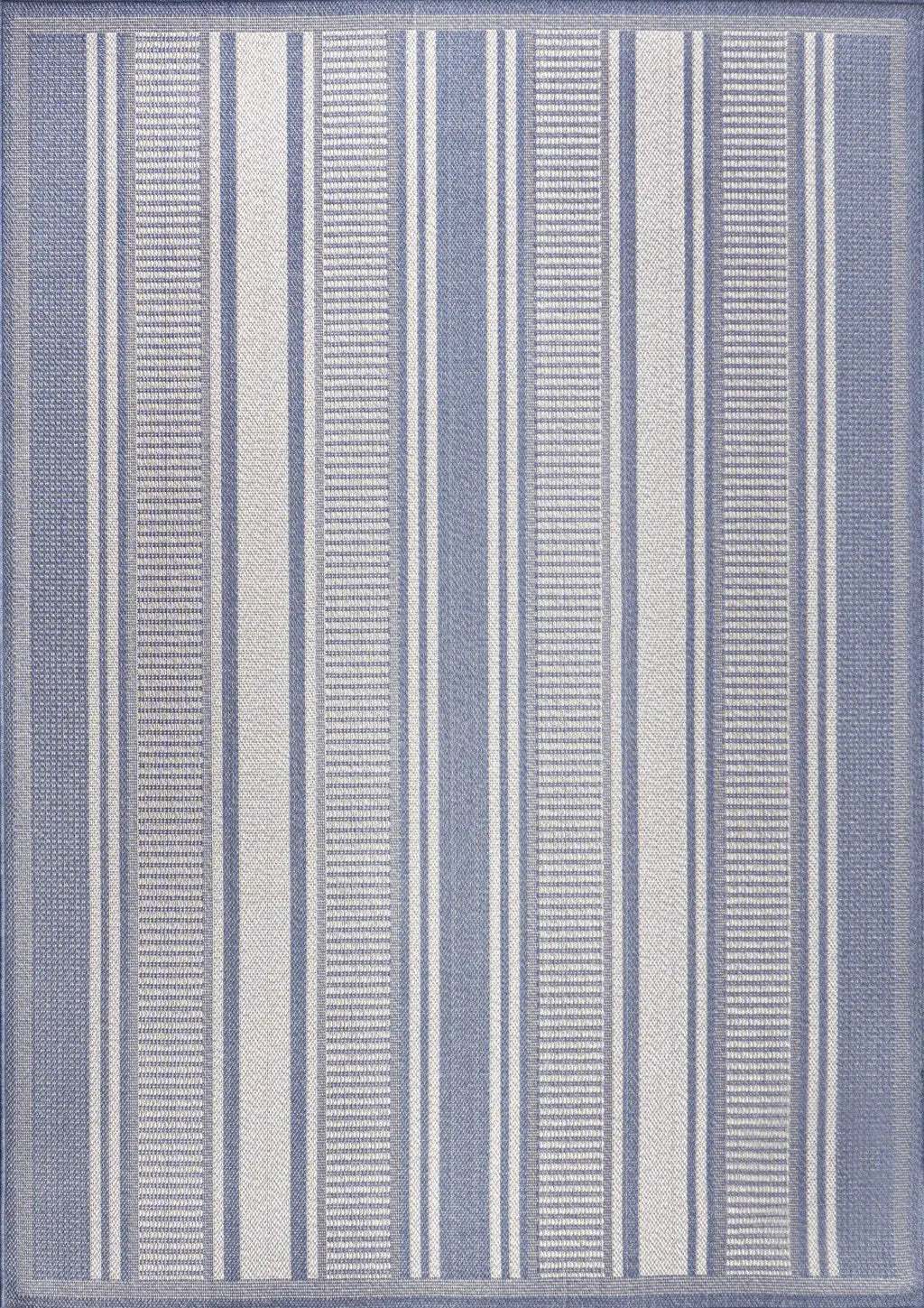 5' X 8' Blue And Light Gray Striped Indoor Outdoor Area Rug Homeroots Outdoor