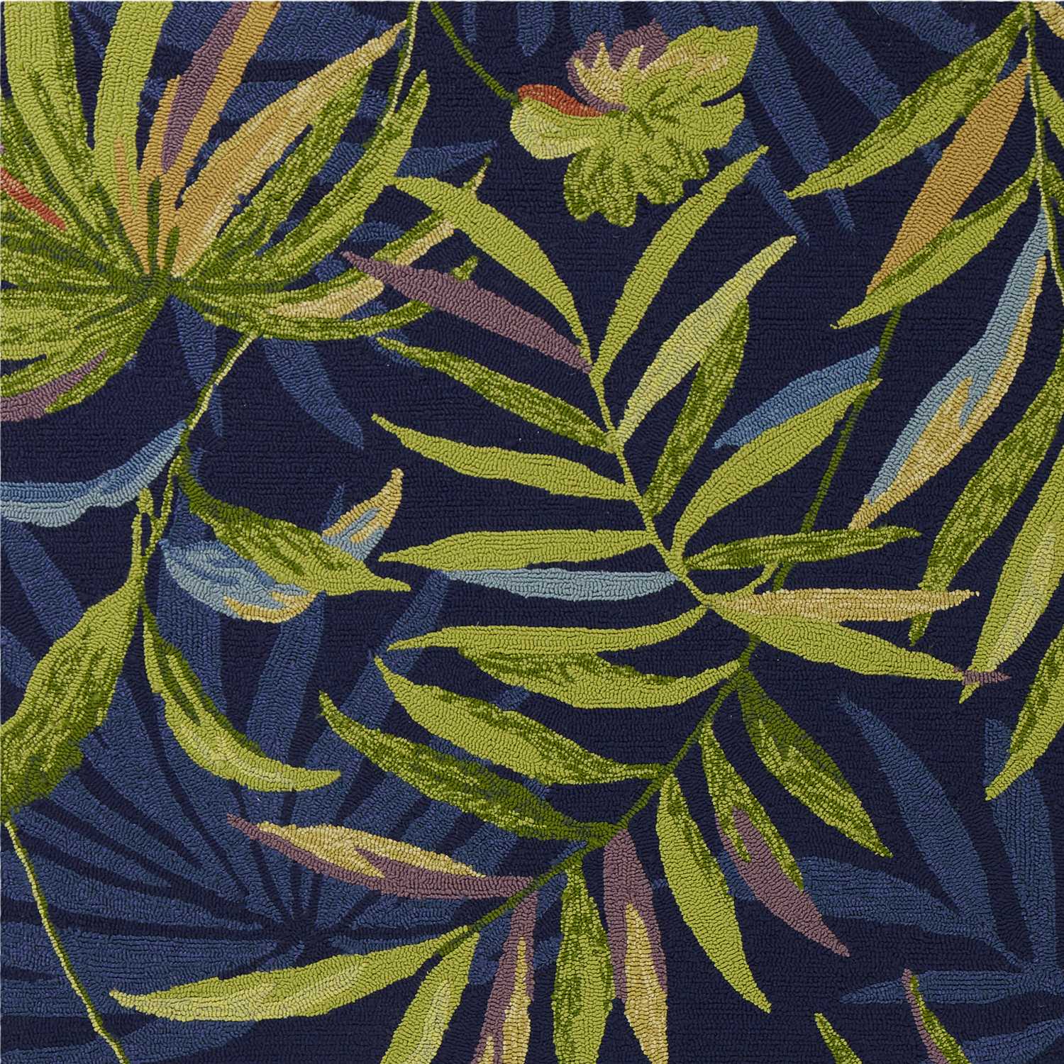 5' X 8' Blue Floral Indoor Outdoor Area Rug Homeroots Outdoor