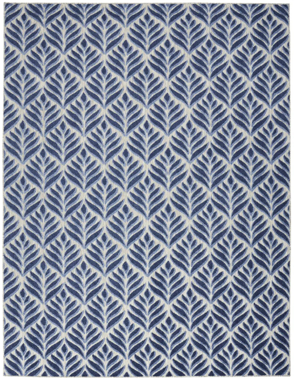 5' X 8' Blue Floral Stain Resistant Non Skid Area Rug Homeroots Outdoor