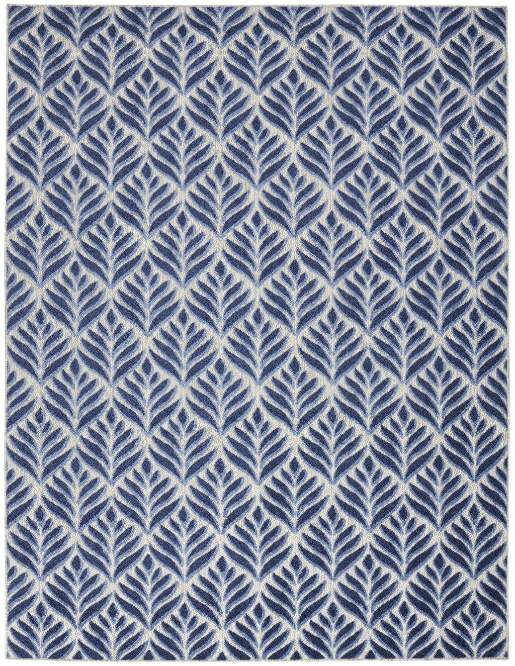 5' X 8' Blue Floral Stain Resistant Non Skid Area Rug Homeroots Outdoor
