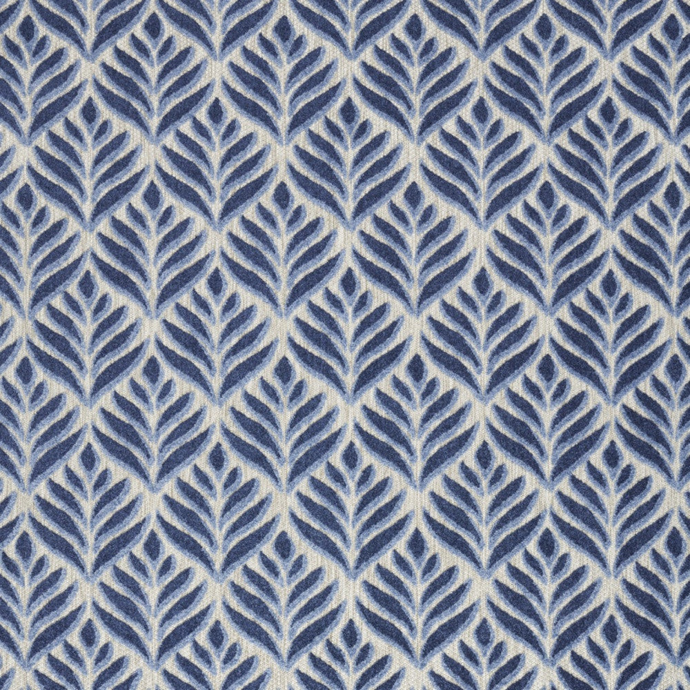 5' X 8' Blue Floral Stain Resistant Non Skid Area Rug Homeroots Outdoor