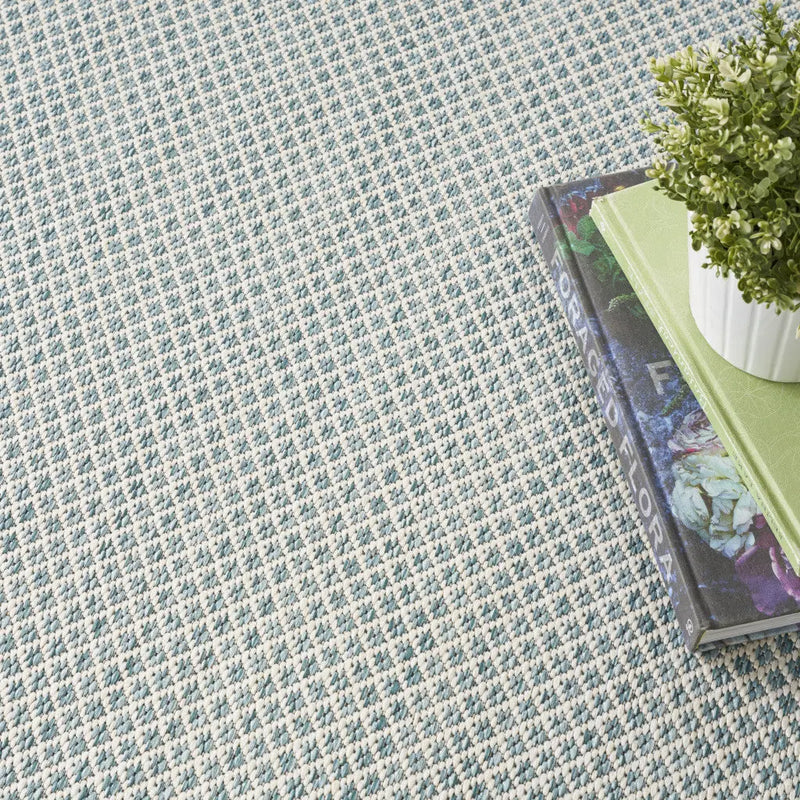 5' X 8' Blue Geometric Power Loom Area Rug Homeroots Outdoor