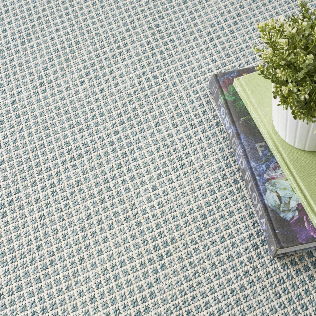 5' X 8' Blue Geometric Power Loom Area Rug Homeroots Outdoor