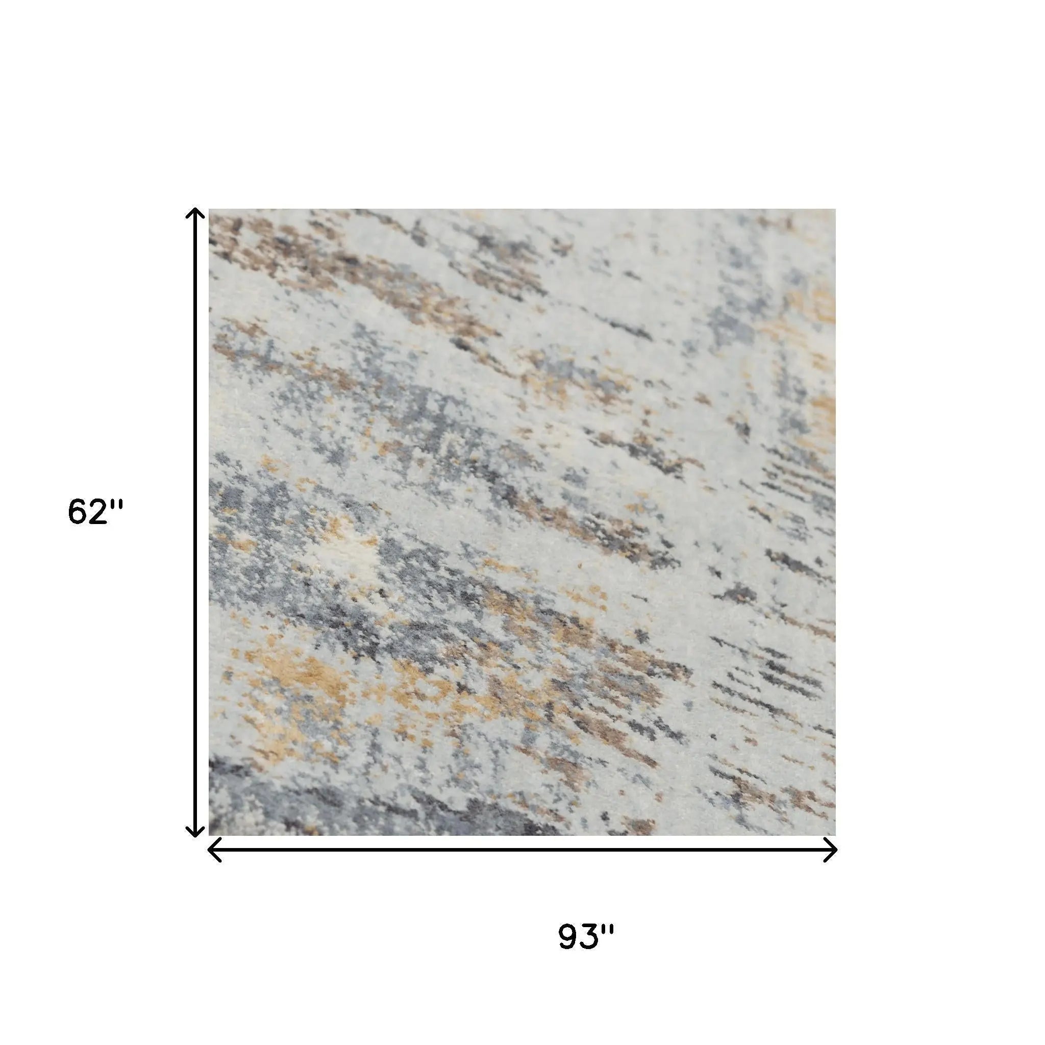 5' X 8' Blue Gray And Ivory Abstract Hand Carved Handmade Area Rug Homeroots Home Decor