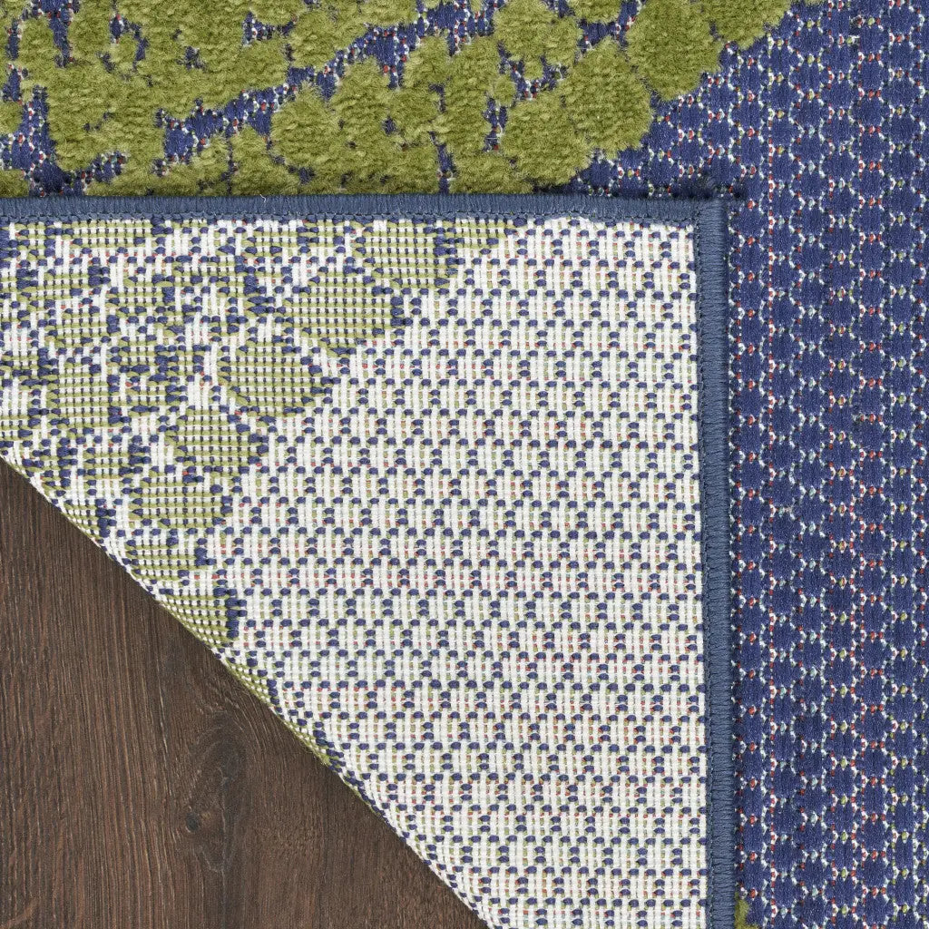 5' X 8' Blue Yellow And Orange Starfish Indoor Outdoor Area Rug Homeroots Outdoor