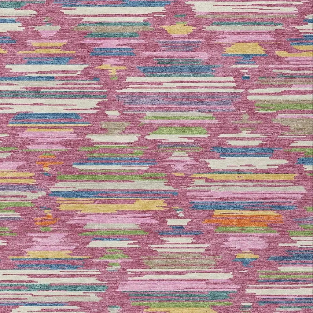 5' X 8' Blush And Ivory Southwestern Washable Indoor Outdoor Area Rug Homeroots Outdoor