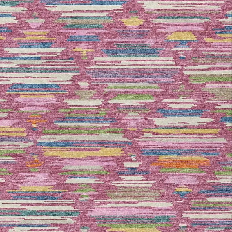 5' X 8' Blush And Ivory Southwestern Washable Indoor Outdoor Area Rug Homeroots Outdoor