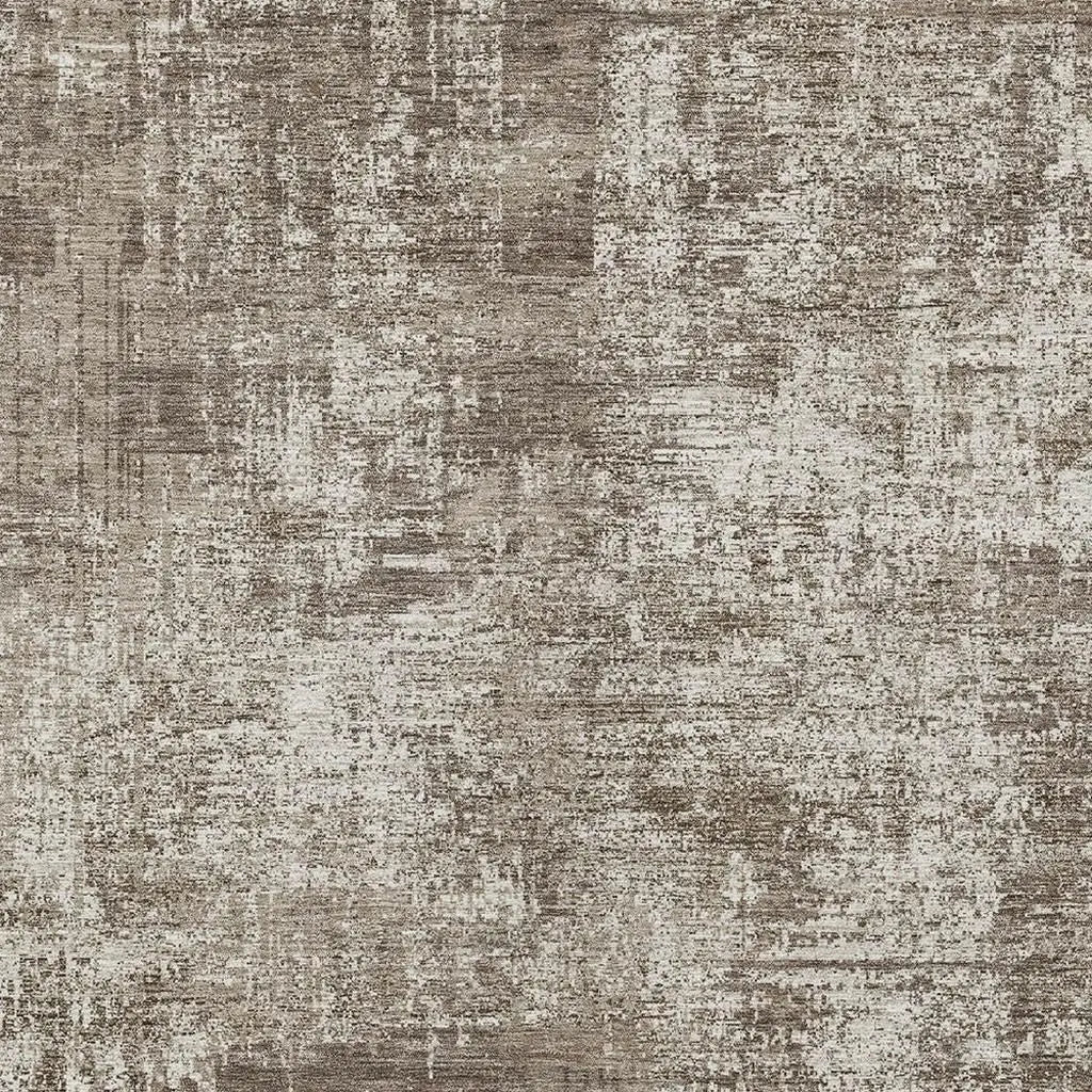5' X 8' Brown And Beige Abstract Washable Indoor Outdoor Area Rug Homeroots Outdoor