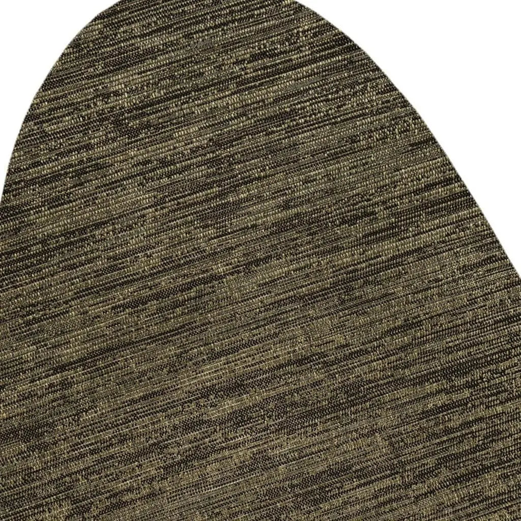 5' X 8' Brown And Black Medallion Indoor Outdoor Area Rug Homeroots Outdoor