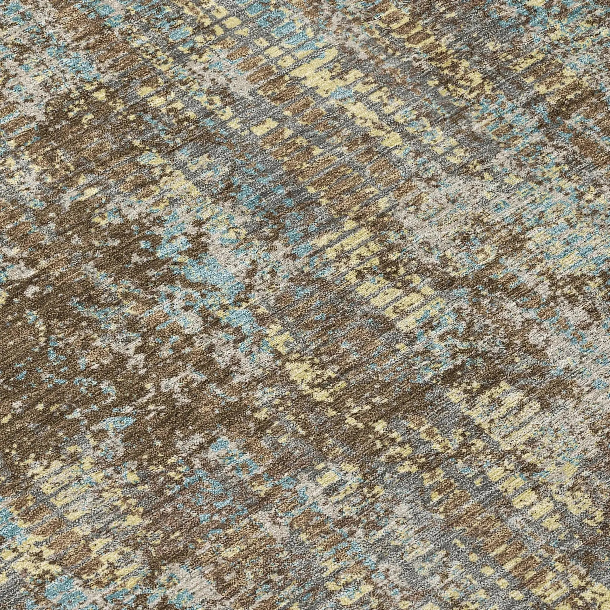 5' X 8' Brown And Graphite Abstract Washable Indoor Outdoor Area Rug Homeroots Outdoor