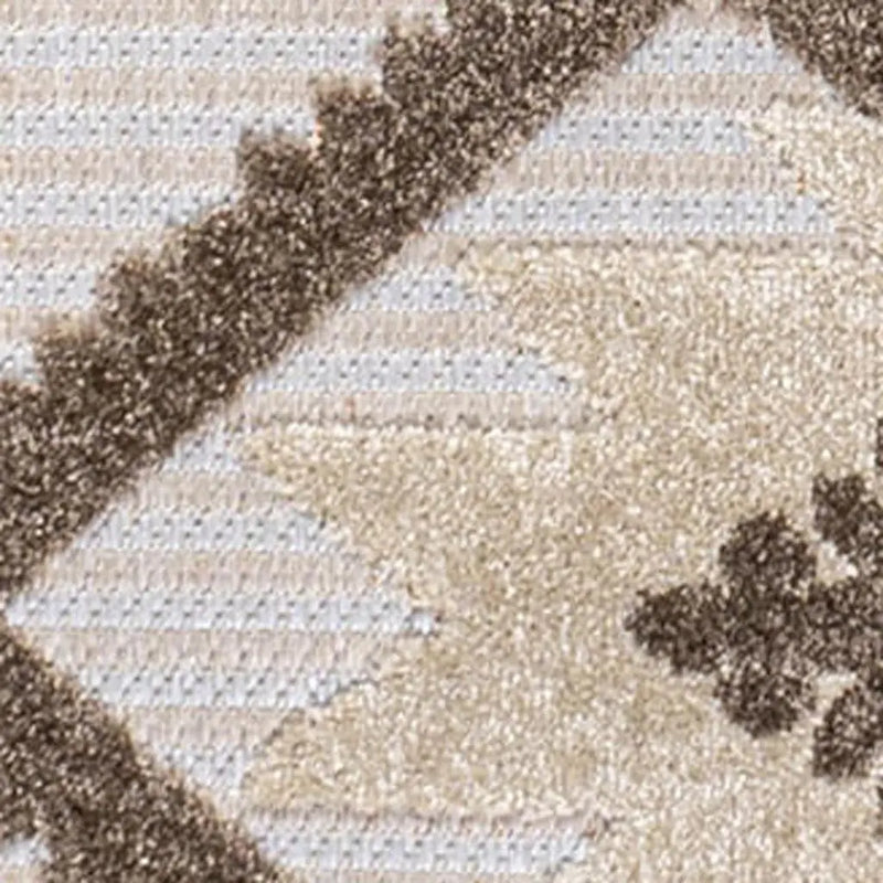5' X 8' Brown And Ivory Moroccan Indoor Outdoor Area Rug Homeroots Outdoor