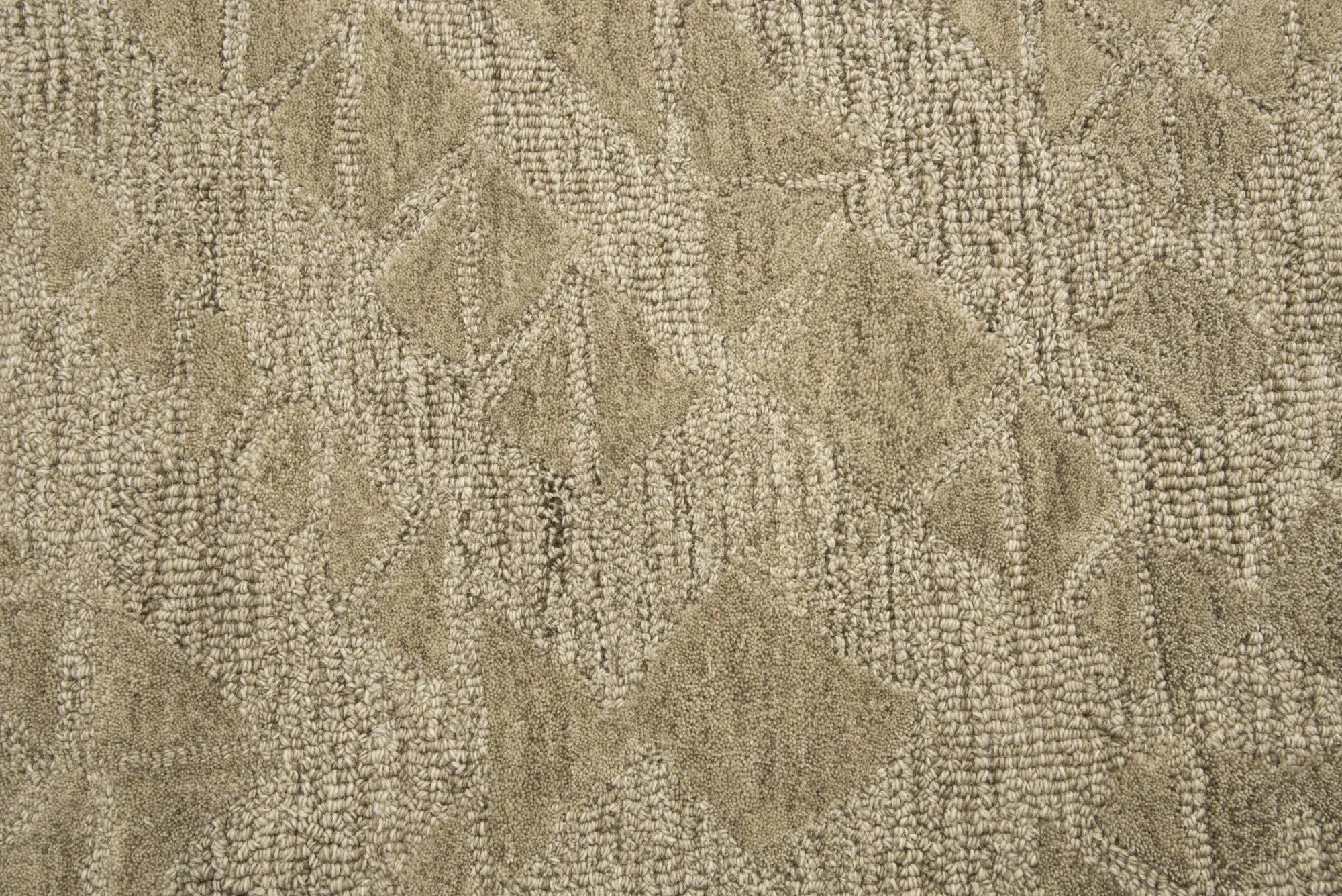 5' X 8' Brown And Natural Wool Geometric Hand Tufted Area Rug Homeroots Home Decor