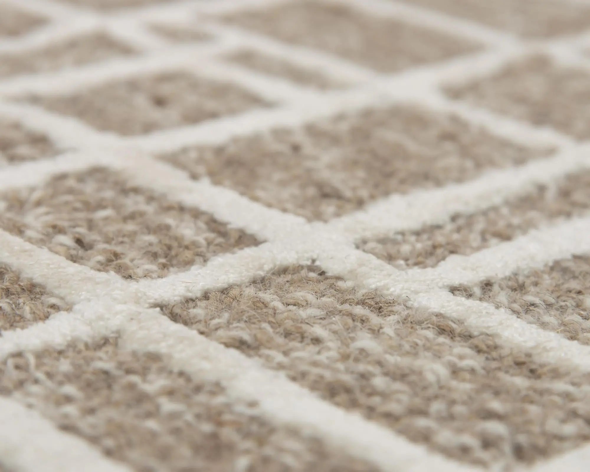 5' X 8' Brown Natural And Ivory Wool Geometric Hand Tufted Area Rug Homeroots Home Decor