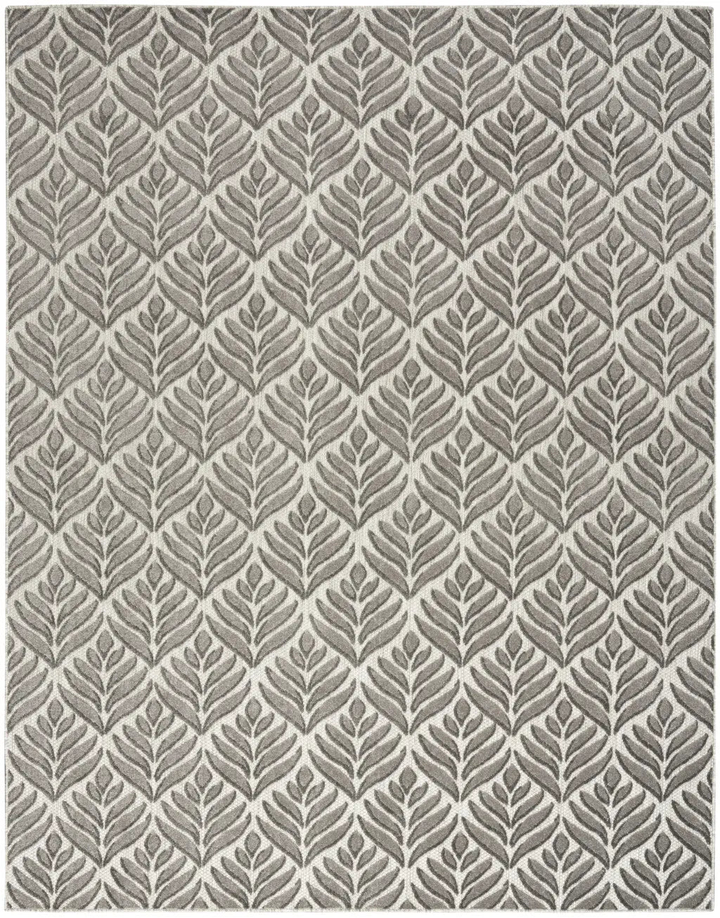 5' X 8' Charcoal Floral Stain Resistant Non Skid Area Rug Homeroots Outdoor