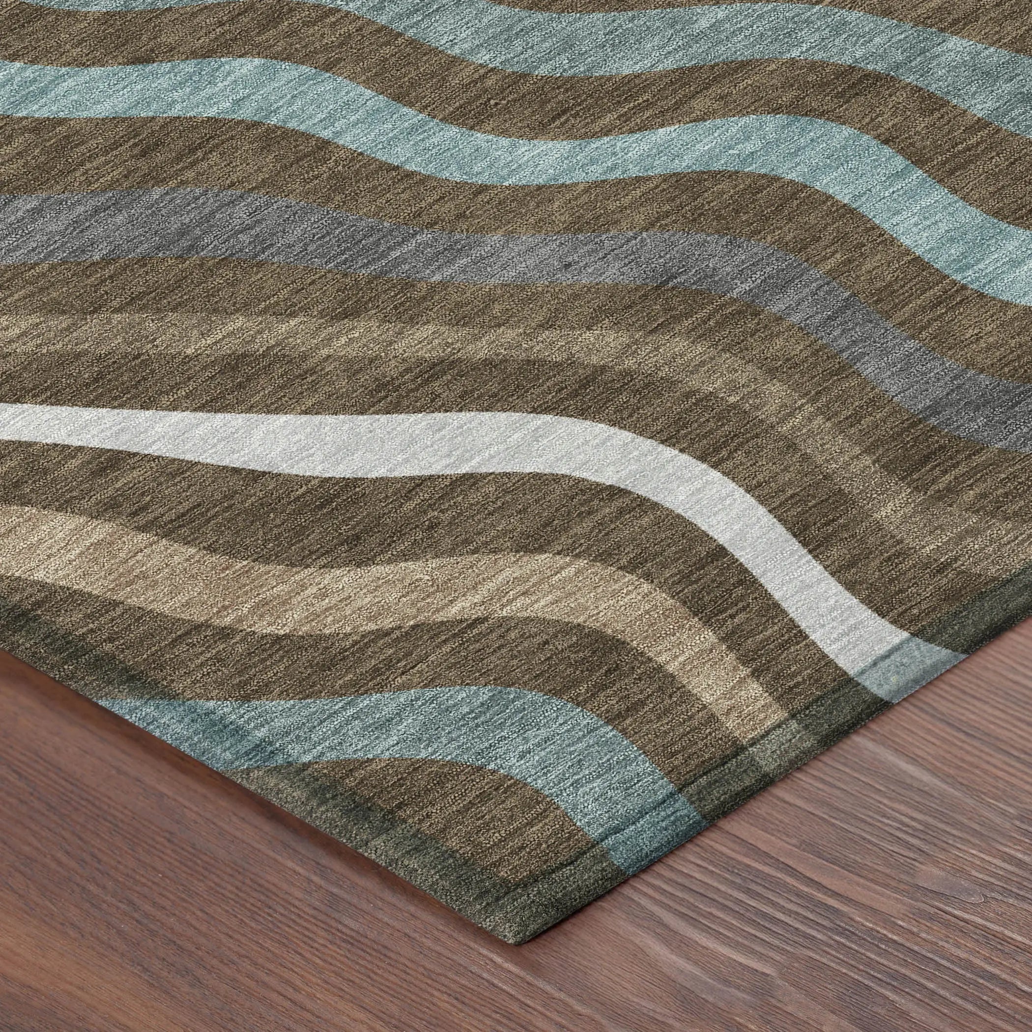 5' X 8' Chocolate And Brown Abstract Washable Indoor Outdoor Area Rug Homeroots Outdoor