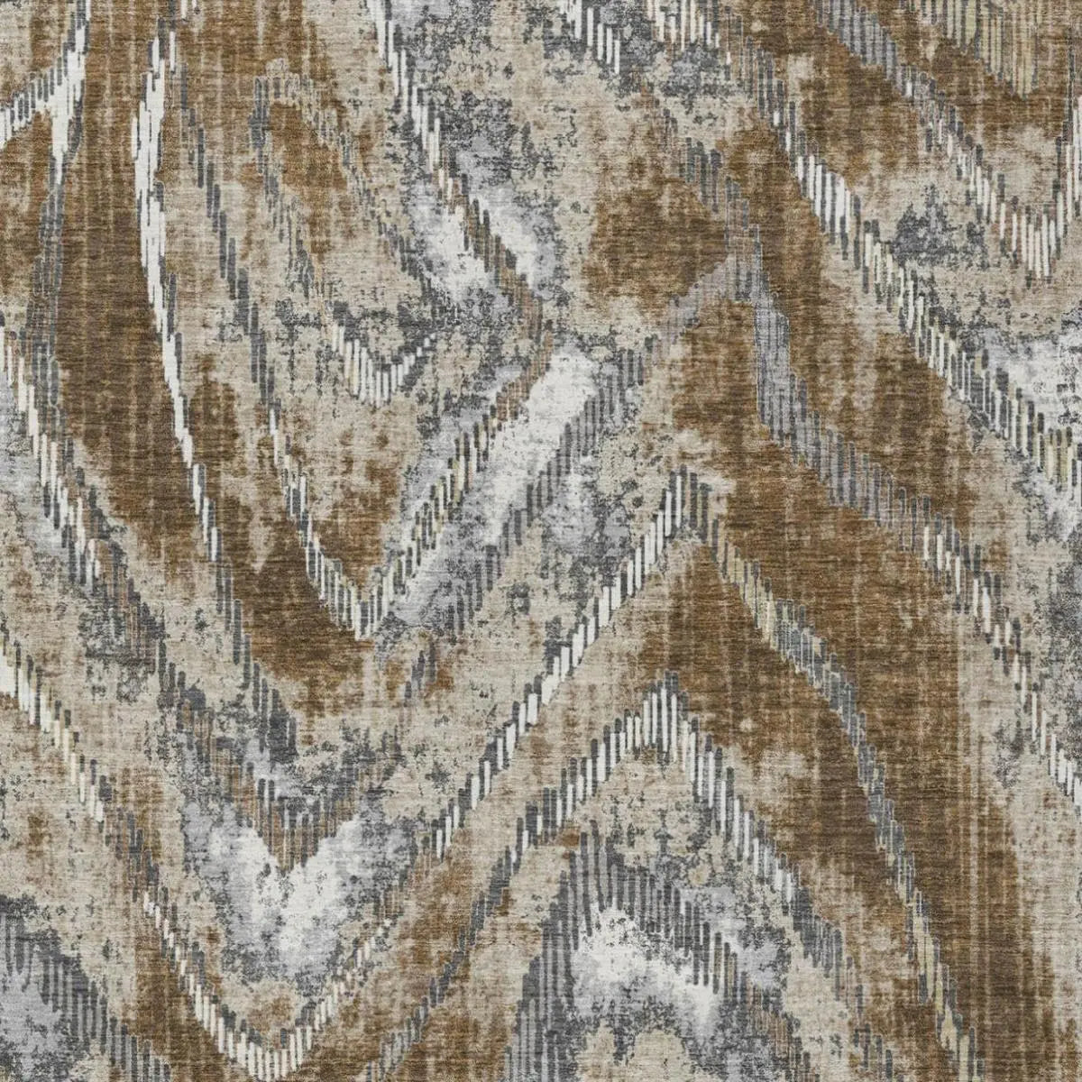 5' X 8' Chocolate And Brown Abstract Washable Indoor Outdoor Area Rug Homeroots Outdoor