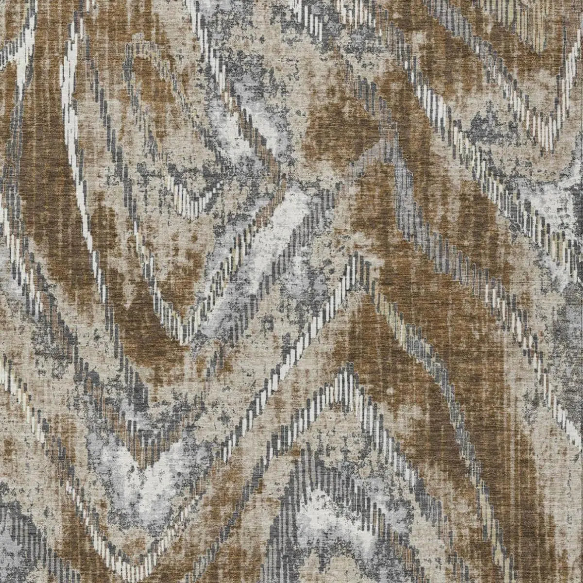5' X 8' Chocolate And Brown Abstract Washable Indoor Outdoor Area Rug Homeroots Outdoor
