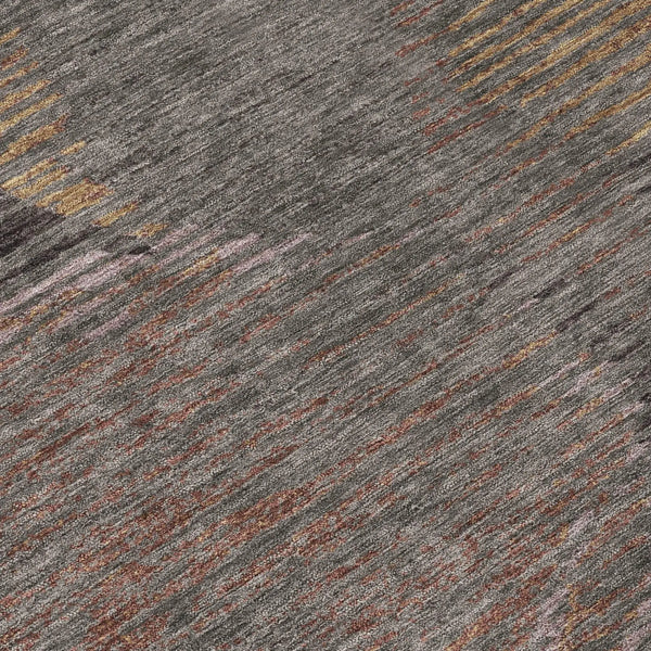 5' X 8' Chocolate And Brown Geometric Washable Indoor Outdoor Area Rug Homeroots Outdoor