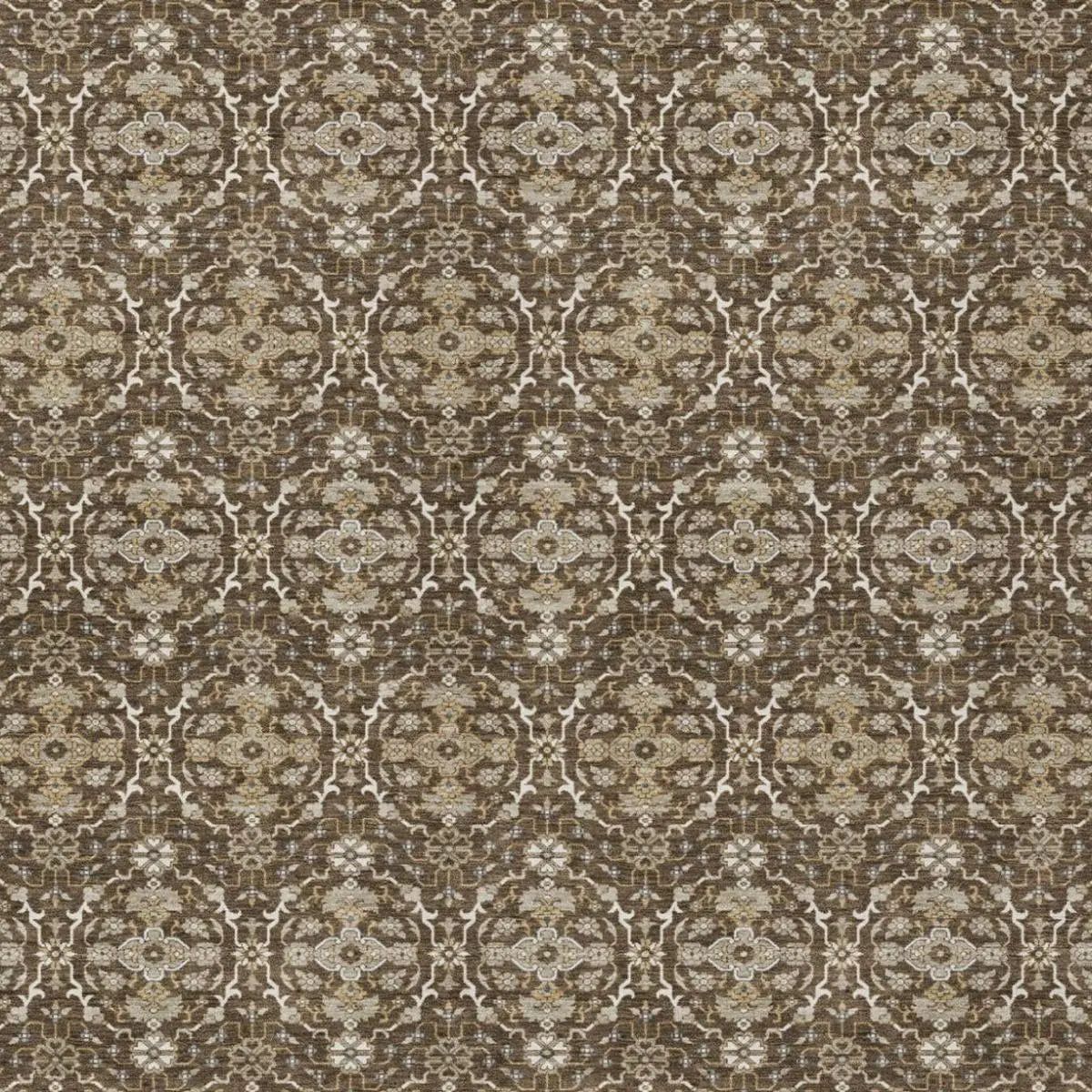 5' X 8' Chocolate And Brown Oriental Washable Indoor Outdoor Area Rug Homeroots Outdoor