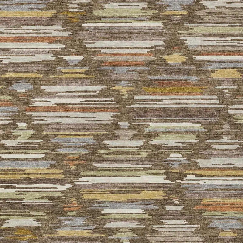 5' X 8' Chocolate And Gray Southwestern Washable Indoor Outdoor Area Rug Homeroots Outdoor