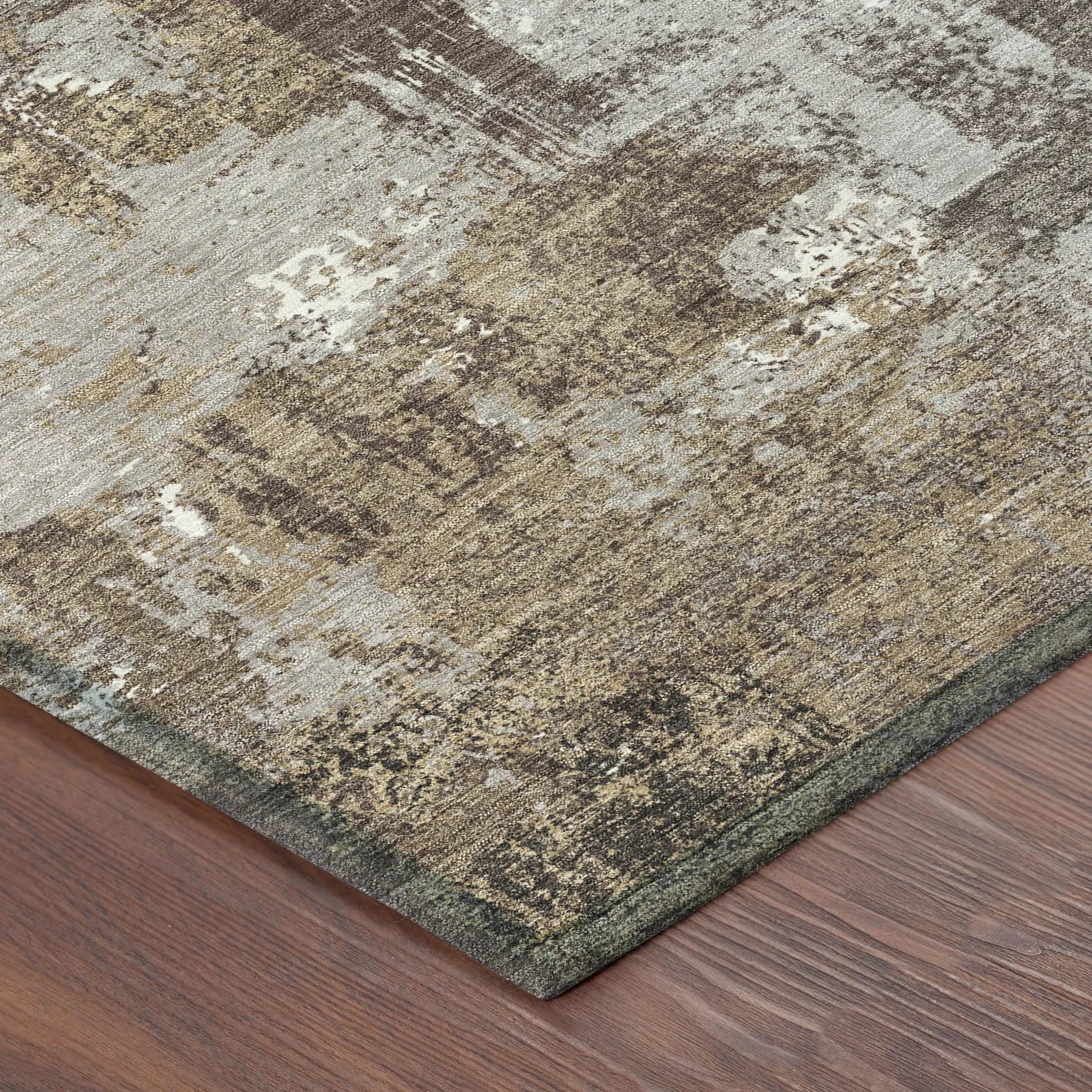 5' X 8' Chocolate And Ivory Abstract Washable Indoor Outdoor Area Rug Homeroots Outdoor