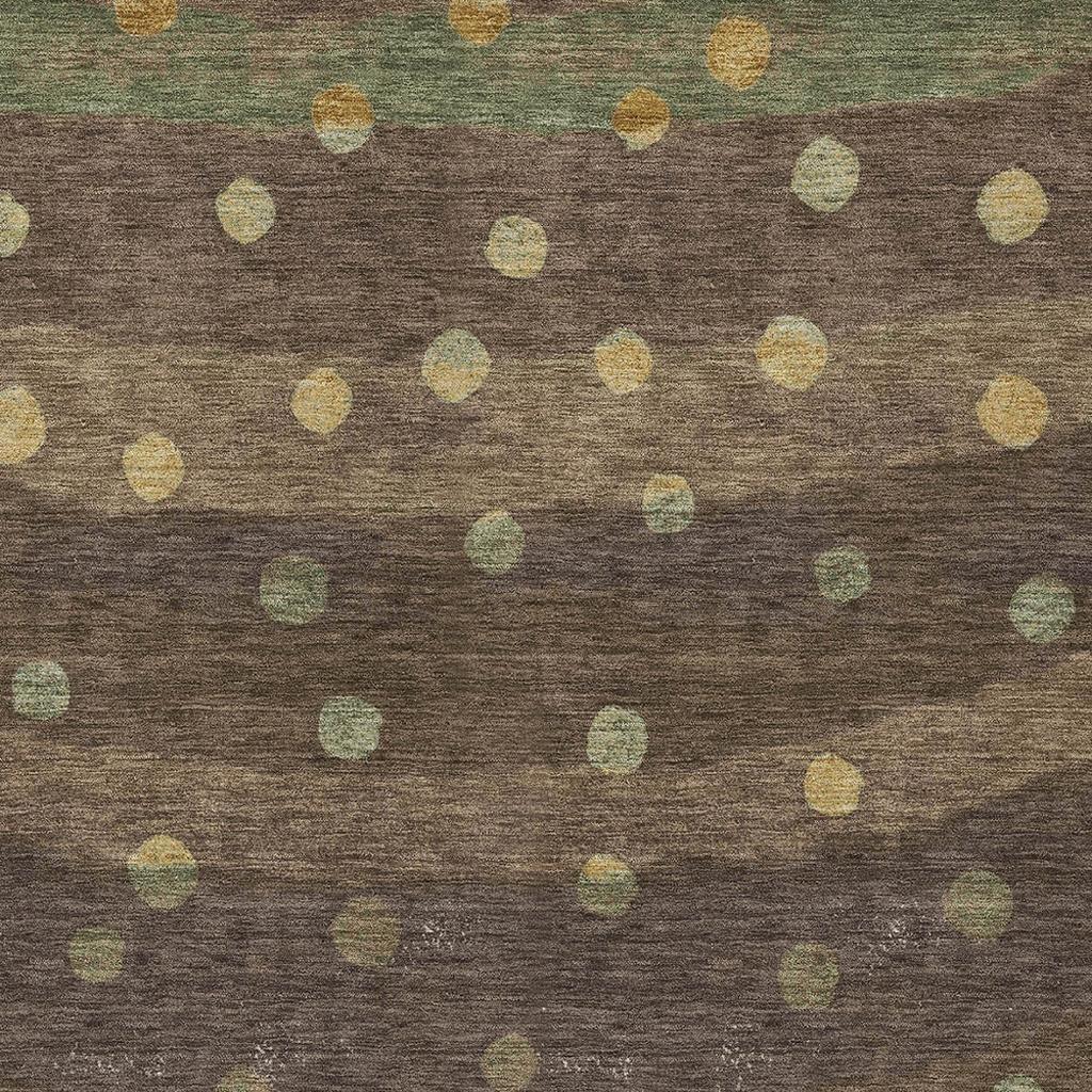 5' X 8' Chocolate And Navy Blue Striped Washable Indoor Outdoor Area Rug Homeroots Outdoor